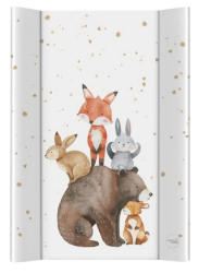 Saltea de Înfașat Ultra Ușoară, 1.2 kg, dimensiuni 50x70 cm, cu suport întărit, grosime 3 cm, antialunecare, design Forest Friends